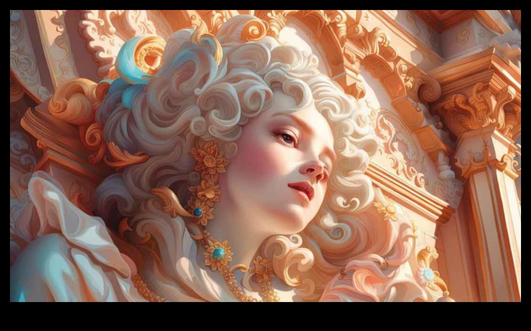 גוונים הרמוניים: הצבעים התוססים של יצירה אמנותית רוקוקו